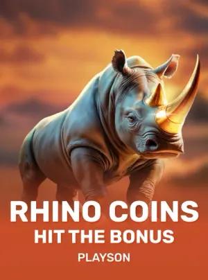Rhino Coins: Hit the Bonus Rhino Coins: Hit the Bonus pokie cover at casino Ruby Reels